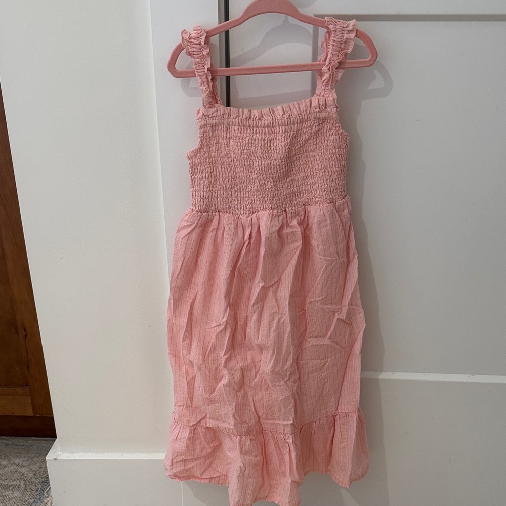Charming Pink Ruffled Kids Dress